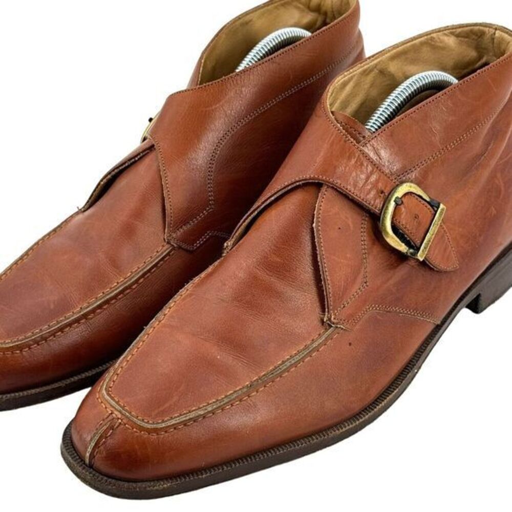 Rick‎ Master By Armando Silva Cross Buckled Leather Loafers Mens US 9 EUR 43